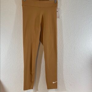 Nike Sportswear Classic 7/8 Leggings High Rise Gold White DV7789-224 Small NEW